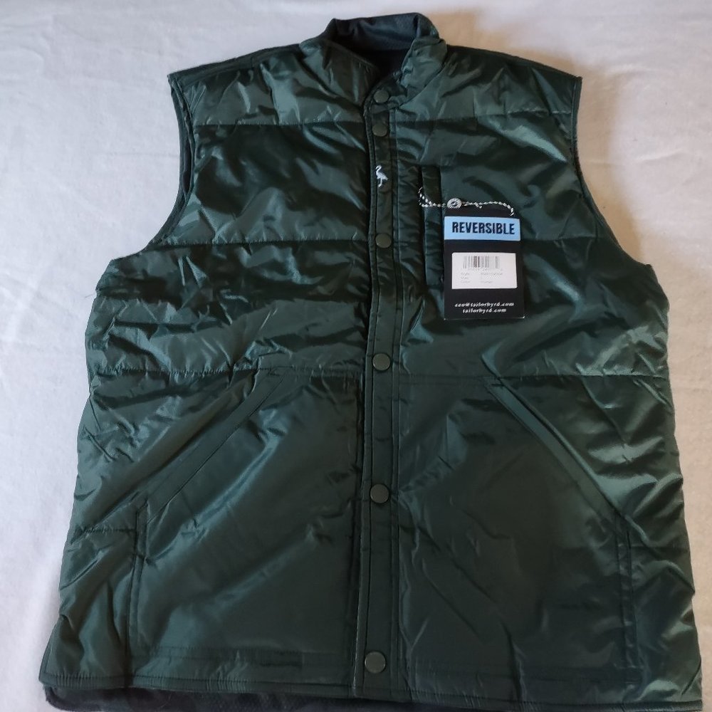 TailorByrd Reversible Solid To Camo Vest Men's Size L